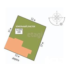 Дом 148м², 1-этажный, участок 6 сот.