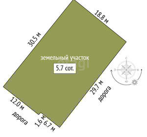 Дом 71м², 1-этажный, участок 6 сот.