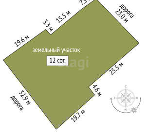 Дом 60м², 1-этажный, участок 12 сот.  