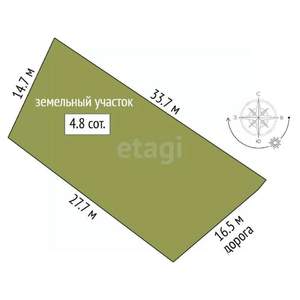 Дом 22м&sup2;, 1-этажный, участок 5 сот.  