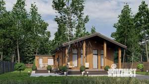 Дом 112м&sup2;, 1-этажный, участок 4 сот.  