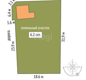 Дача 53м², 2-этажный, участок 6 сот.  