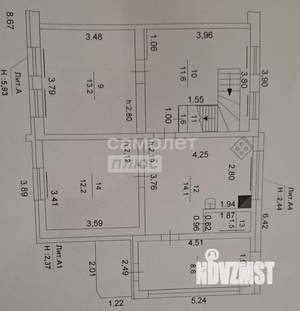 Дом 129м&sup2;, 2-этажный, участок 3 сот.  