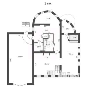 Дом 370м², 3-этажный, участок 12 сот.  