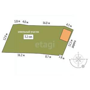 Дом 24м&sup2;, 1-этажный, участок 4 сот.  