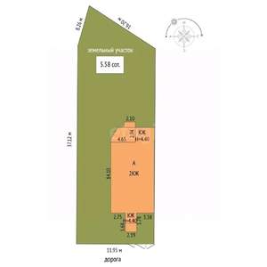 Дом 177м&sup2;, 2-этажный, участок 6 сот.  