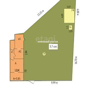 Дом 46м&sup2;, 2-этажный, участок 4 сот.  