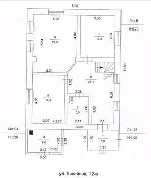 Дом 146м², 2-этажный, участок 6 сот.  