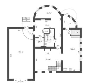 Дом 370м&sup2;, 3-этажный, участок 12 сот.  