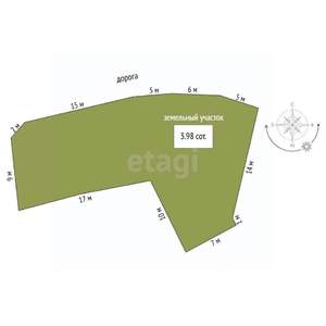 Дом 12м&sup2;, 1-этажный, участок 4 сот.  