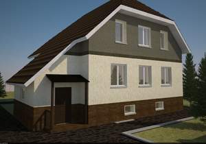 Дом 305м&sup2;, 3-этажный, участок 12 сот.  