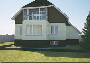 Дом 305м&sup2;, 3-этажный, участок 12 сот.  