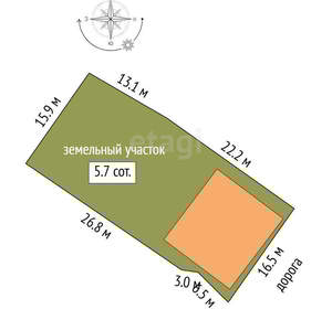 Дом 111м&sup2;, 1-этажный, участок 6 сот.  