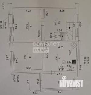 Дом 129м&sup2;, 2-этажный, участок 3 сот.  