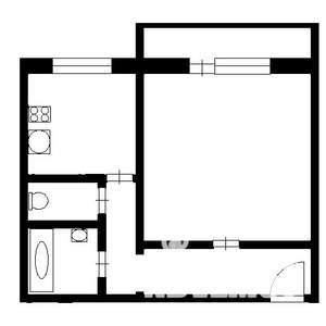 1-к квартира, на длительный срок, 43м2, 7/10 этаж