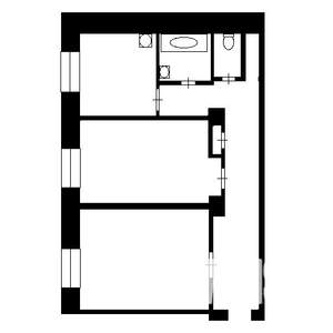 2-к квартира, на длительный срок, 57м2, 4/5 этаж