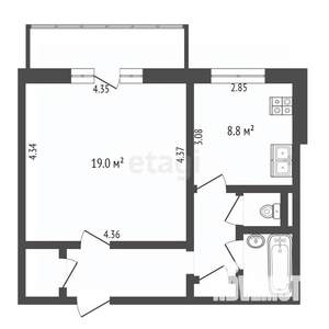 1-к квартира, на длительный срок, 41м2, 9/9 этаж