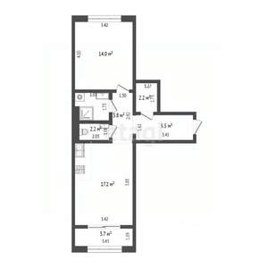 1-к квартира, на длительный срок, 49м2, 1/16 этаж