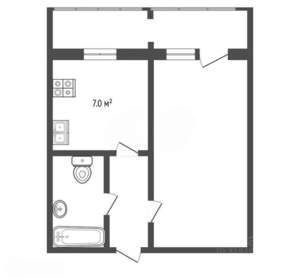 1-к квартира, на длительный срок, 33м2, 7/10 этаж