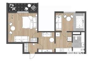 1-к квартира, посуточно, 54м2, 1/1 этаж