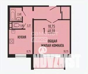 1-к квартира, на длительный срок, 41м2, 10/10 этаж