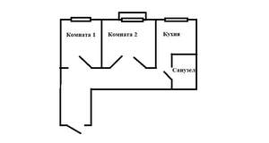 2-к квартира, на длительный срок, 51м2, 3/4 этаж