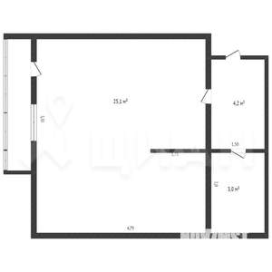 1-к квартира, на длительный срок, 33м2, 6/11 этаж