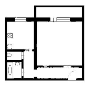 1-к квартира, на длительный срок, 43м2, 3/11 этаж