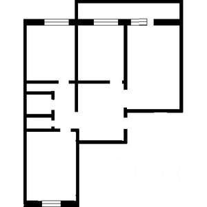 3-к квартира, на длительный срок, 60м2, 2/5 этаж