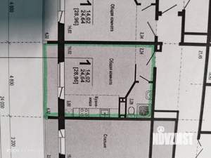 Студия квартира, на длительный срок, 25м2, 4/20 этаж