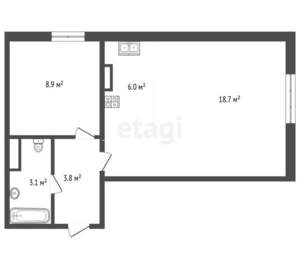 2-к квартира, на длительный срок, 40м2, 7/10 этаж