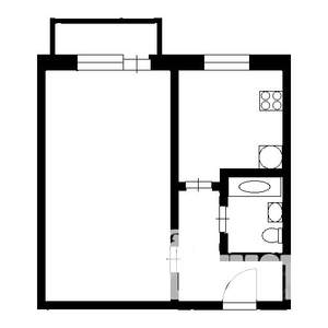 1-к квартира, на длительный срок, 33м2, 5/9 этаж