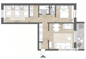 3-к квартира, посуточно, 60м2, 1/1 этаж