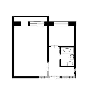 1-к квартира, на длительный срок, 29м2, 2/5 этаж