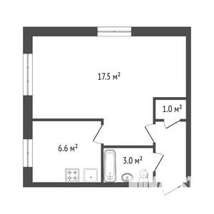 1-к квартира, на длительный срок, 33м2, 1/5 этаж