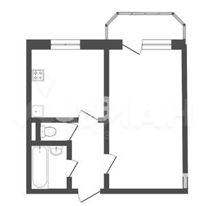 1-к квартира, на длительный срок, 33м2, 2/9 этаж