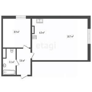 2-к квартира, на длительный срок, 40м2, 7/10 этаж