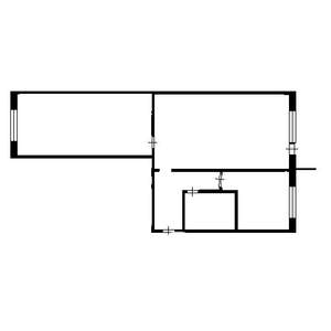 2-к квартира, на длительный срок, 47м2, 2/5 этаж