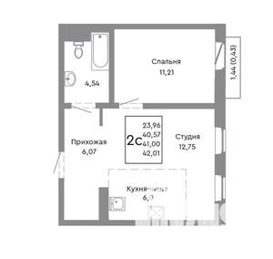 1-к квартира, на длительный срок, 40м2, 5/10 этаж