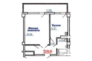 1-к квартира, на длительный срок, 50м2, 7/18 этаж