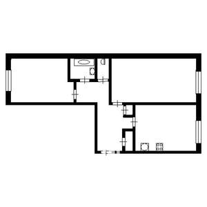 2-к квартира, на длительный срок, 50м2, 9/9 этаж
