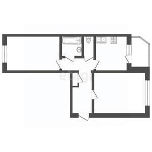 2-к квартира, на длительный срок, 50м2, 2/6 этаж