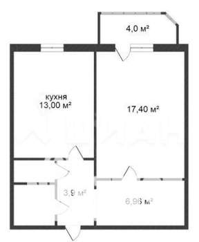 1-к квартира, на длительный срок, 45м2, 3/12 этаж