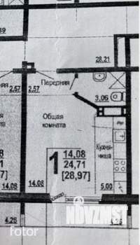 1-к квартира, на длительный срок, 30м2, 18/19 этаж