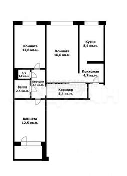 3-к квартира, на длительный срок, 68м2, 5/10 этаж