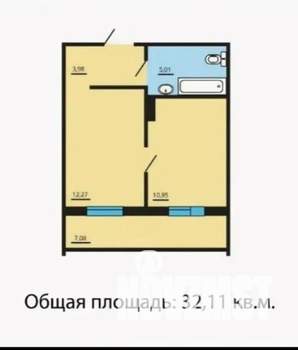 1-к квартира, на длительный срок, 32м2, 3/10 этаж