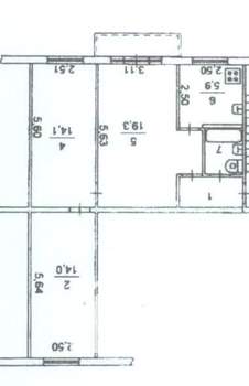2-к квартира, на длительный срок, 59м2, 3/5 этаж