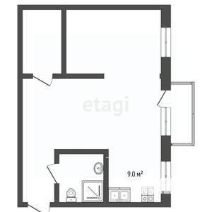 2-к квартира, на длительный срок, 42м2, 3/4 этаж