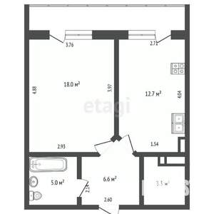 1-к квартира, на длительный срок, 47м2, 10/14 этаж
