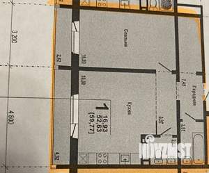 2-к квартира, на длительный срок, 59м2, 12/20 этаж